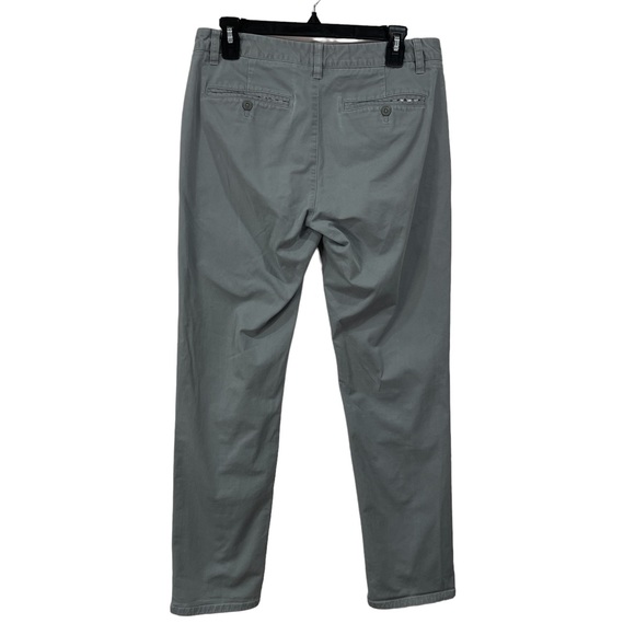 BONOBOS Mens Slim-Fit Straight-Leg Washed-Chino Pants 32x 31 Gray Flat-Front - Picture 2 of 10